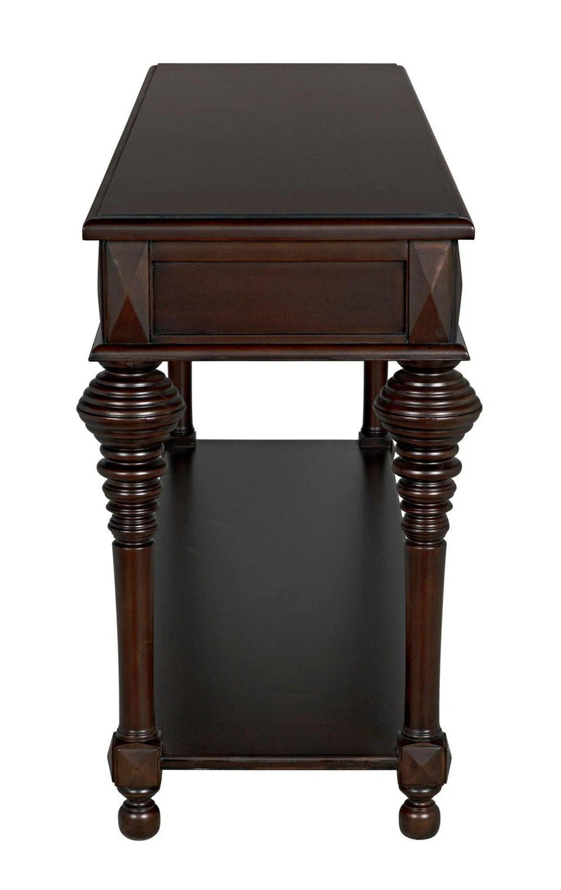 Colonial Wood Large Rectangle Sofa Table Side Tables LOOMLAN By Noir