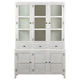 Colonial Wood White Hutch Buffets & Curios LOOMLAN By Noir