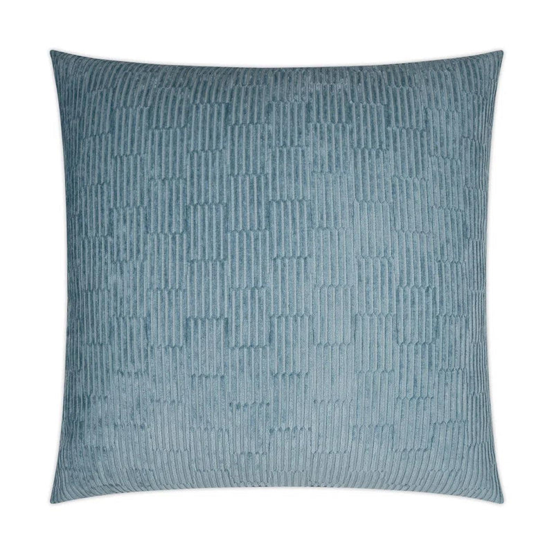 Coloroid Lagoon Solid Textured Blue Large Throw Pillow With Insert Throw Pillows LOOMLAN By D.V. Kap