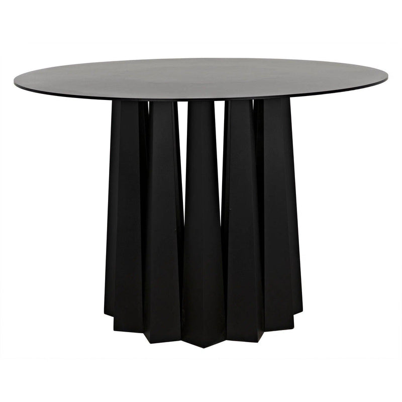 Column Dining Table, Black Steel Dining Tables LOOMLAN By Noir