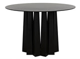 Column Dining Table, Black Steel Dining Tables LOOMLAN By Noir