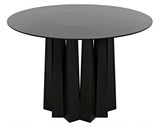 Column Dining Table, Black Steel Dining Tables LOOMLAN By Noir