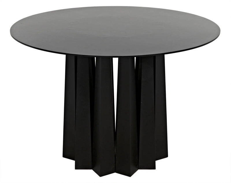 Column Dining Table, Black Steel Dining Tables LOOMLAN By Noir