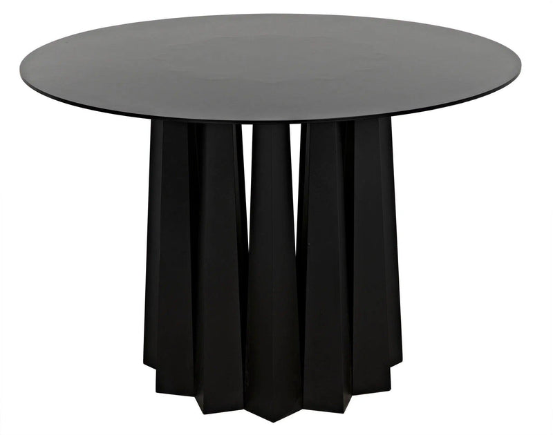 Column Dining Table, Black Steel Dining Tables LOOMLAN By Noir