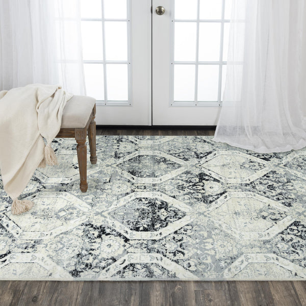 Coly Floral White Large Area Rugs For Living Room Area Rugs LOOMLAN By LOOMLAN