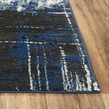 Come Abstract Blue Kitchen Hallway Runner Rug Area Rugs LOOMLAN By LOOMLAN