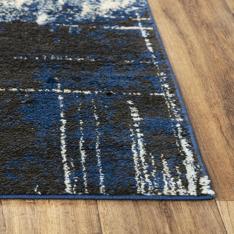 Come Abstract Blue Kitchen Hallway Runner Rug Area Rugs LOOMLAN By LOOMLAN