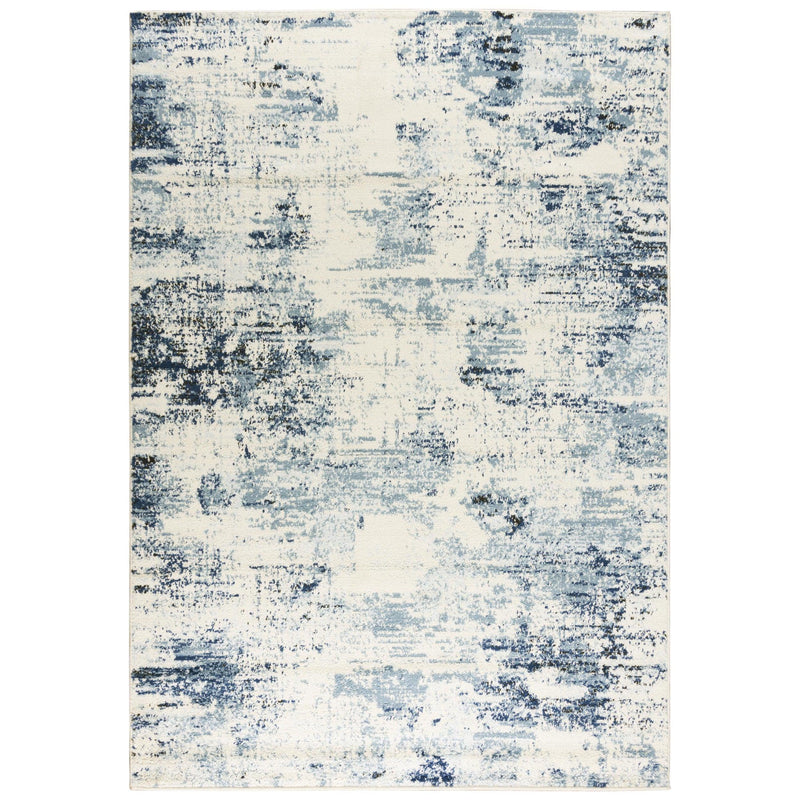 Coms Abstract Blue Kitchen Hallway Runner Rug Area Rugs LOOMLAN By LOOMLAN