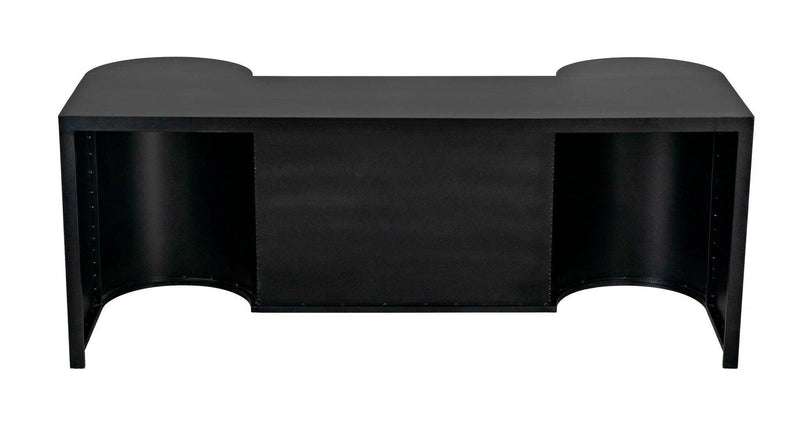 Concierge Desk, Black Steel Unique Home Office Desk Home Office Desks LOOMLAN By Noir