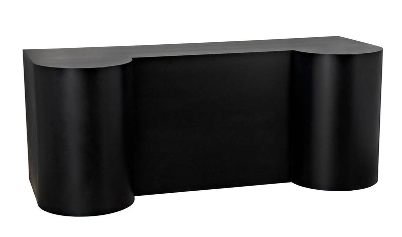 Concierge Desk, Black Steel Unique Home Office Desk Home Office Desks LOOMLAN By Noir