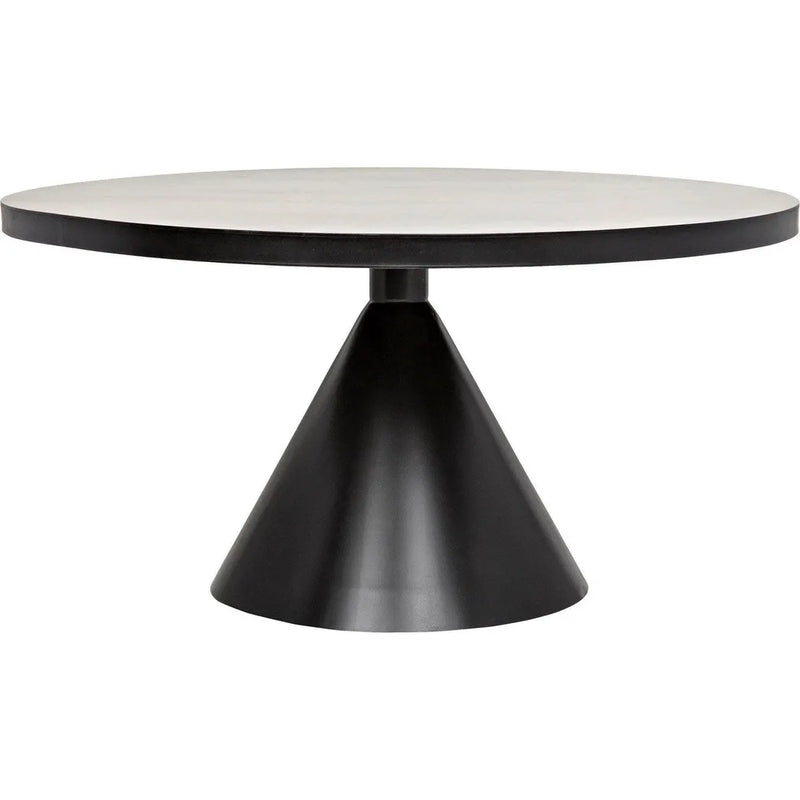 Cone Black Steel Round Dining Table Dining Tables LOOMLAN By Noir