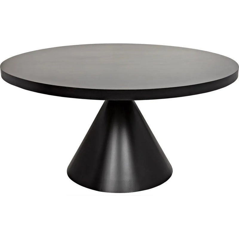 Cone Black Steel Round Dining Table Dining Tables LOOMLAN By Noir