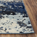 Conf Abstract Blue Kitchen Hallway Runner Rug Area Rugs LOOMLAN By LOOMLAN