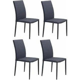 Confidence Dining Chair (Set of 4) Black Dining Chairs LOOMLAN By Zuo Modern