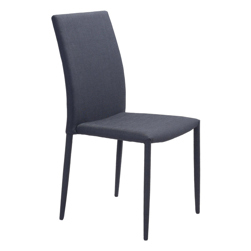 Confidence Dining Chair (Set of 4) Black Dining Chairs LOOMLAN By Zuo Modern