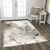 Conk Abstract Beige Kitchen Hallway Runner Rug Area Rugs LOOMLAN By LOOMLAN