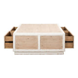 Connor Cocktail Coffee Table With Drawers Two Tone Wood Coffee Tables LOOMLAN By Sarreid