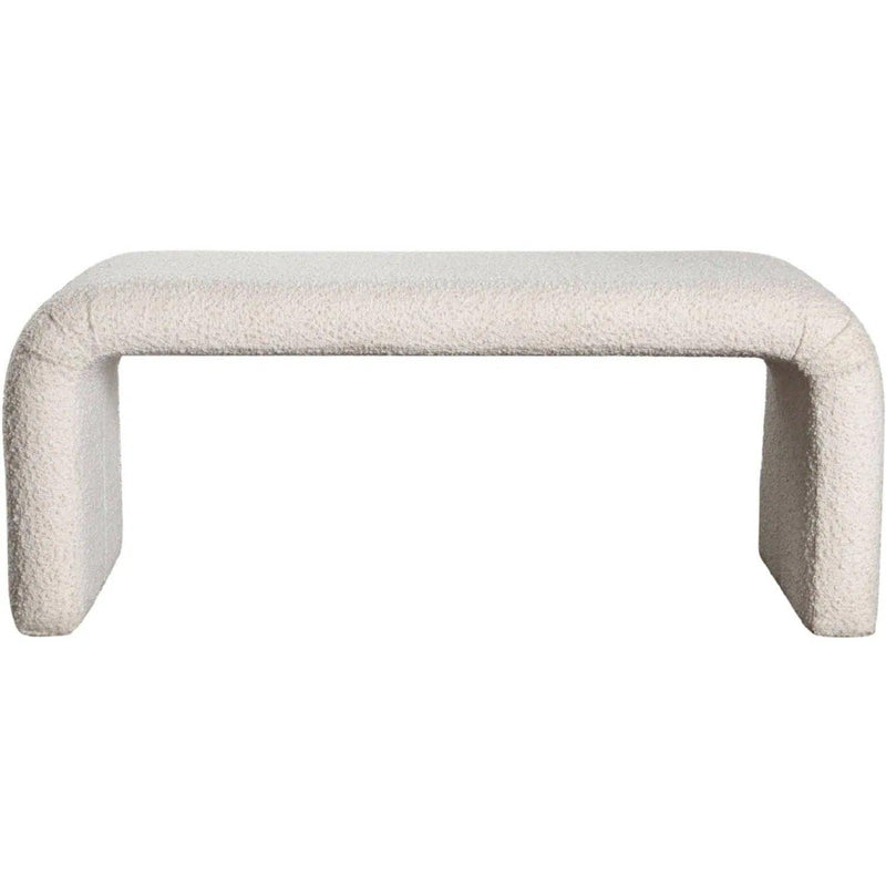 Conrad Accent Bench in Ivory Boucle Fabric Bedroom Benches LOOMLAN By Diamond Sofa