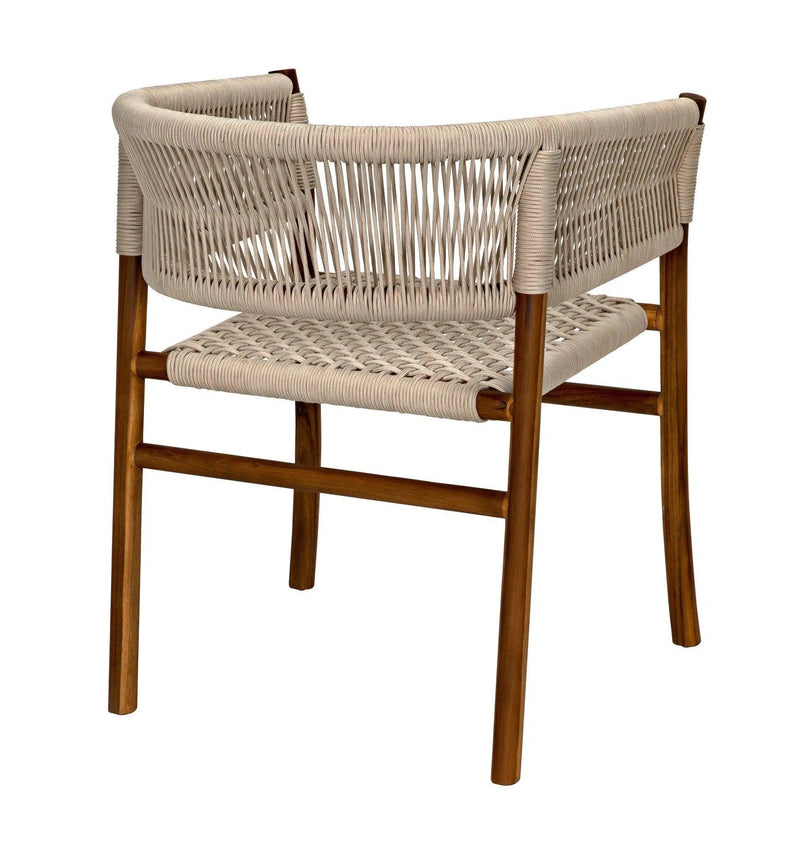 Conrad Chair, Teak with Woven Rope Dining Chairs LOOMLAN By Noir