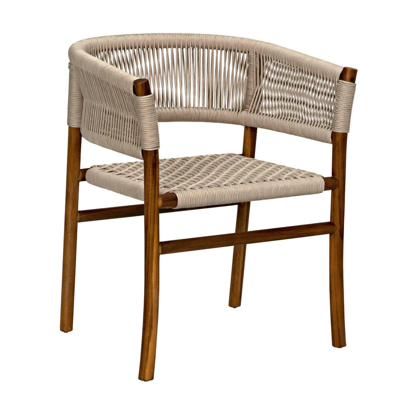 Conrad Chair, Teak with Woven Rope Dining Chairs LOOMLAN By Noir