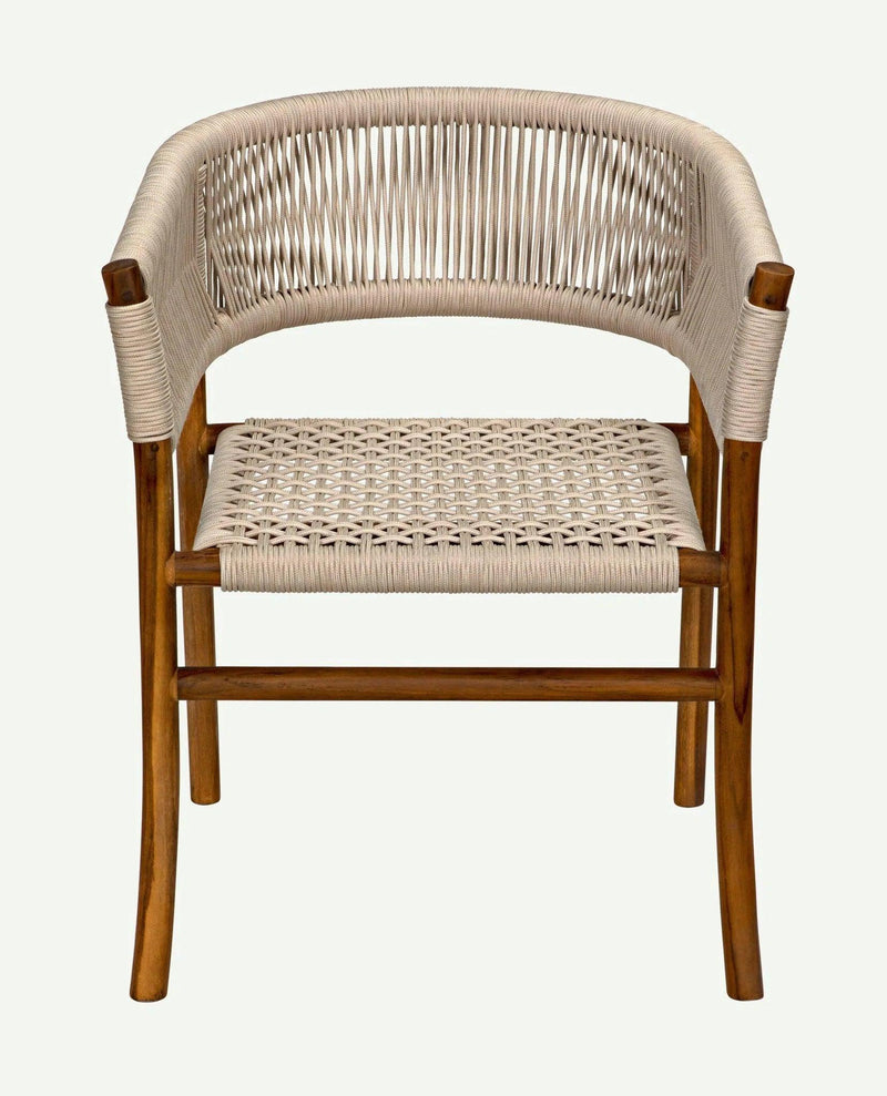 Conrad Chair, Teak with Woven Rope Dining Chairs LOOMLAN By Noir