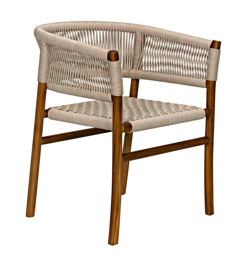 Conrad Chair, Teak with Woven Rope Dining Chairs LOOMLAN By Noir