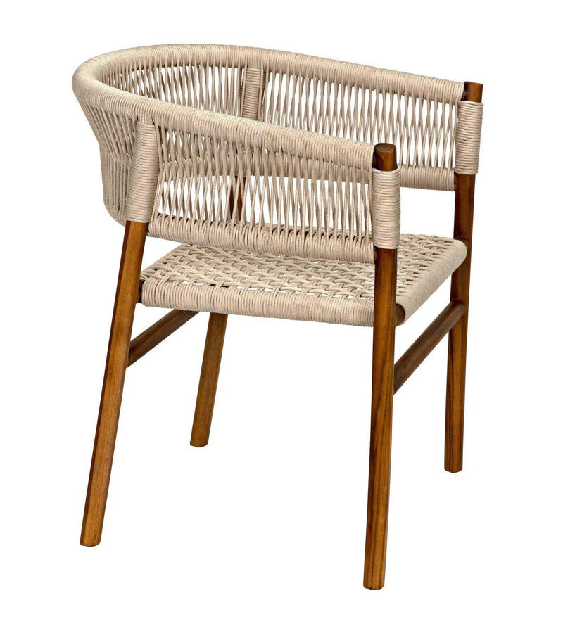 Conrad Chair, Teak with Woven Rope Dining Chairs LOOMLAN By Noir