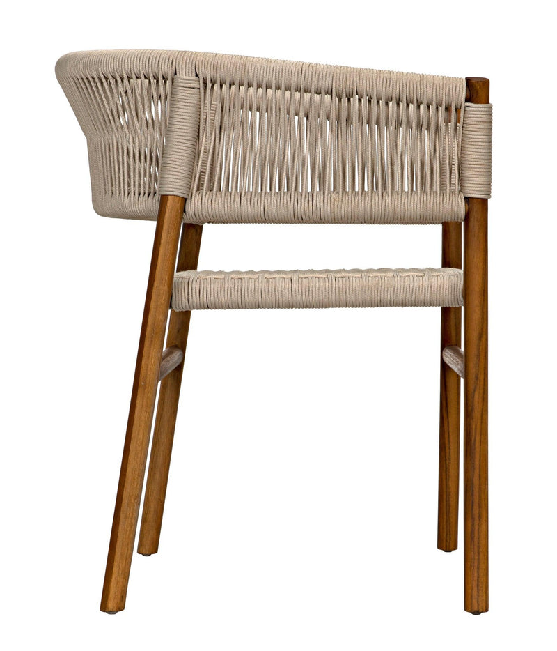 Conrad Chair, Teak with Woven Rope Dining Chairs LOOMLAN By Noir