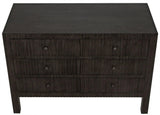 Conrad Wood Black Dresser With 6 Drawers Dressers LOOMLAN By Noir