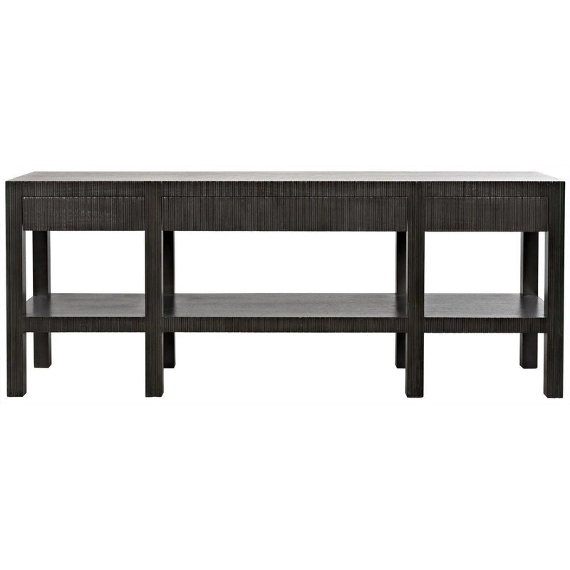 Conrad Wood Black Rectangle Console Table Console Tables LOOMLAN By Noir