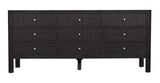 Conrad Wood Dresser With 9 Drawers Dressers LOOMLAN By Noir