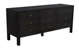 Conrad Wood Dresser With 9 Drawers Dressers LOOMLAN By Noir