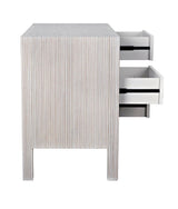 Conrad Wood White Dresser With 6 Drawers Dressers LOOMLAN By Noir