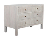 Conrad Wood White Dresser With 6 Drawers Dressers LOOMLAN By Noir