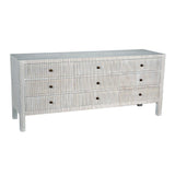 Conrad Wood White Dresser With 9 Drawers Dressers LOOMLAN By Noir