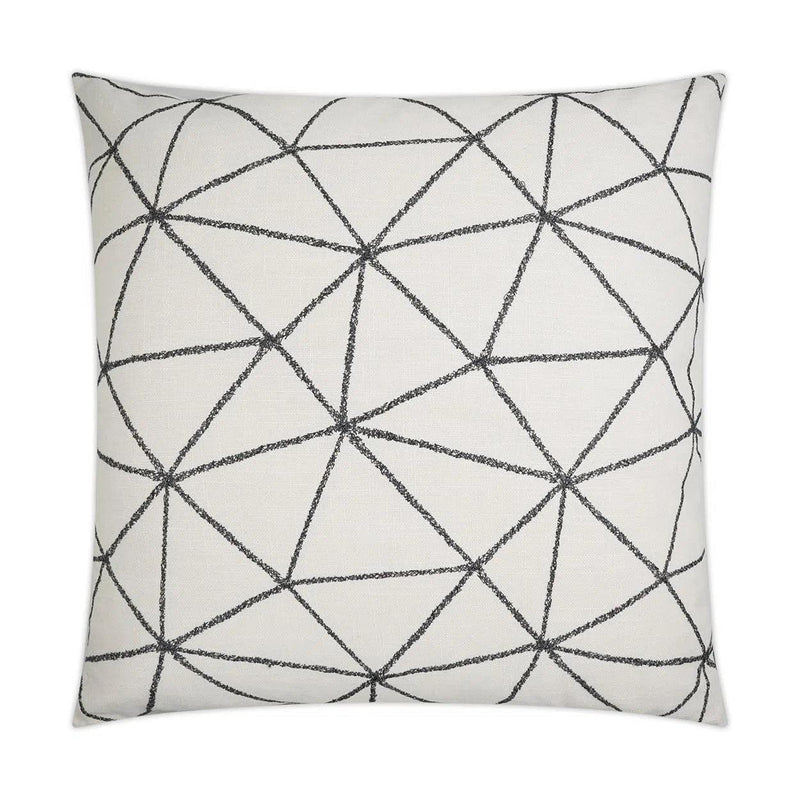 Constellation Geometric Embroidery White Large Throw Pillow With Insert Throw Pillows LOOMLAN By D.V. Kap