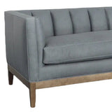 Contemporary Leather Chesterfield Sofa Single Cushion Seat Sofas & Loveseats LOOMLAN By Uptown Sebastian