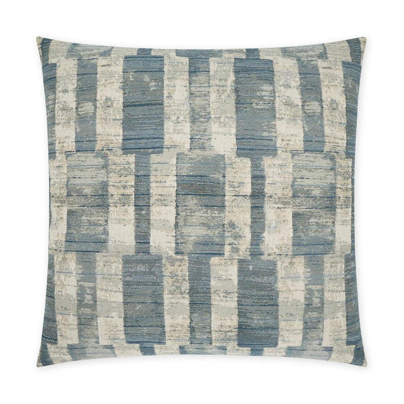 Contender Atlantic Geometric Blue Large Throw Pillow With Insert Throw Pillows LOOMLAN By D.V. Kap