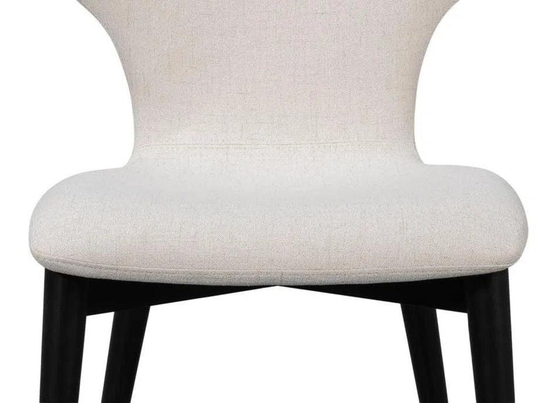 Contour Beechwood Ivory Armless Sidechair Club Chairs LOOMLAN By Sarreid