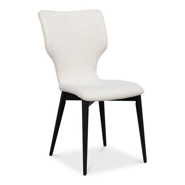 Contour Beechwood Ivory Armless Sidechair Club Chairs LOOMLAN By Sarreid