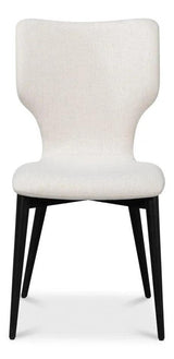 Contour Beechwood Ivory Armless Sidechair Club Chairs LOOMLAN By Sarreid