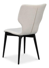 Contour Beechwood Ivory Armless Sidechair Club Chairs LOOMLAN By Sarreid