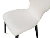 Contour Beechwood Ivory Armless Sidechair Club Chairs LOOMLAN By Sarreid