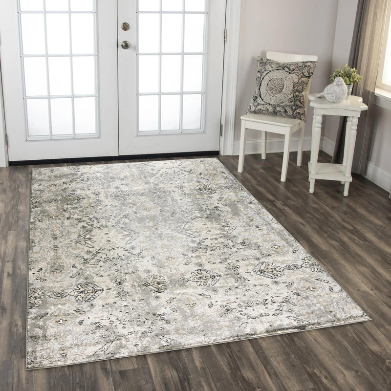 Cool Distressed Gray Kitchen Hallway Runner Rug Area Rugs LOOMLAN By LOOMLAN