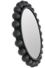 Cooper Black Steel Round Mirror Wall Mirrors LOOMLAN By Noir