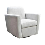 Cooper Swivel Club Chair - Woven Linen Club Chairs LOOMLAN By LH Imports