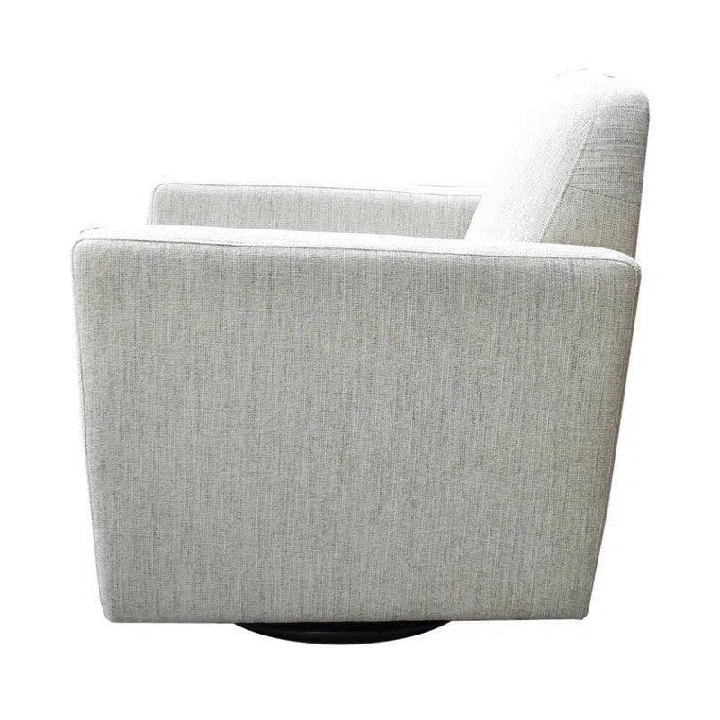 Cooper Swivel Club Chair - Woven Linen Club Chairs LOOMLAN By LH Imports