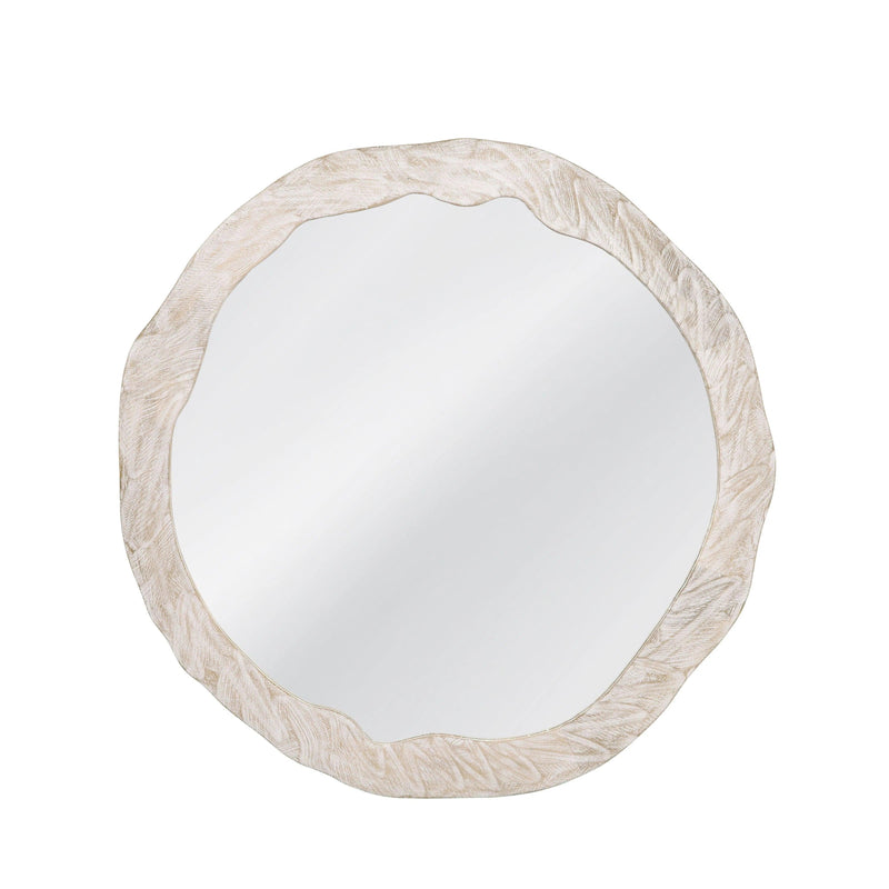 Cooper Wood White Wall Mirror Wall Mirrors LOOMLAN By Bassett Mirror