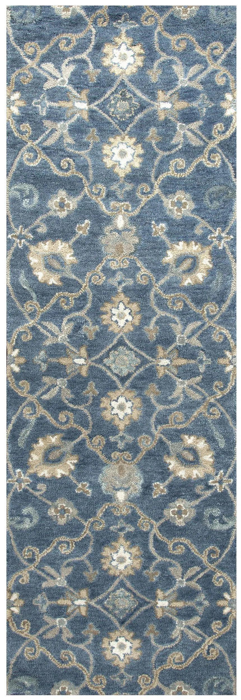 Copa Blue Round Area Rugs For Dining Room Area Rugs LOOMLAN By LOOMLAN