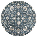 Copa Blue Round Area Rugs For Dining Room Area Rugs LOOMLAN By LOOMLAN